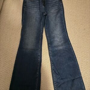 Stylish Dark Blue Flare Jeans for Women